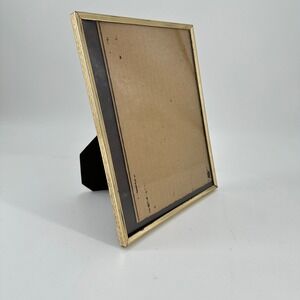 Vtg Mid Century Modern Gold Tone Metal Picture Frame‎ 8x10 Beaded Edge MCM Decor
